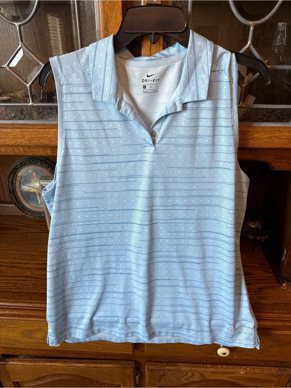 Nike Light Blue Sleeveless Dri-FIT Polo Tank
